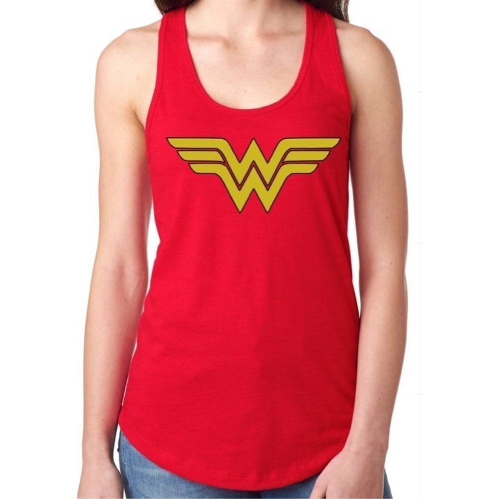 Wonder Woman Red Blue Superhero Tank Top M